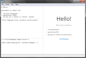 Micromark Screenshot